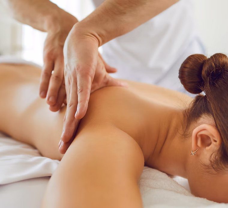 a back massage that relieves deep tension and soothes muscle tightness in upper body.