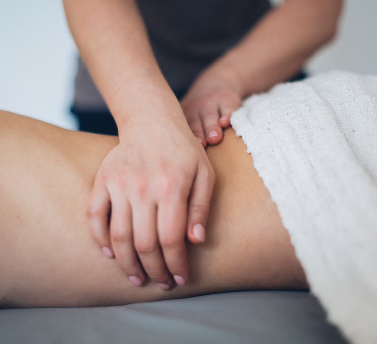 additional massages are shown here head, hand, hip and thigh muscle treatment